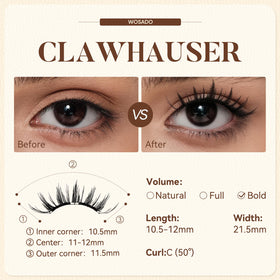 WOSADO Clawhauser magnetic lashes close-up