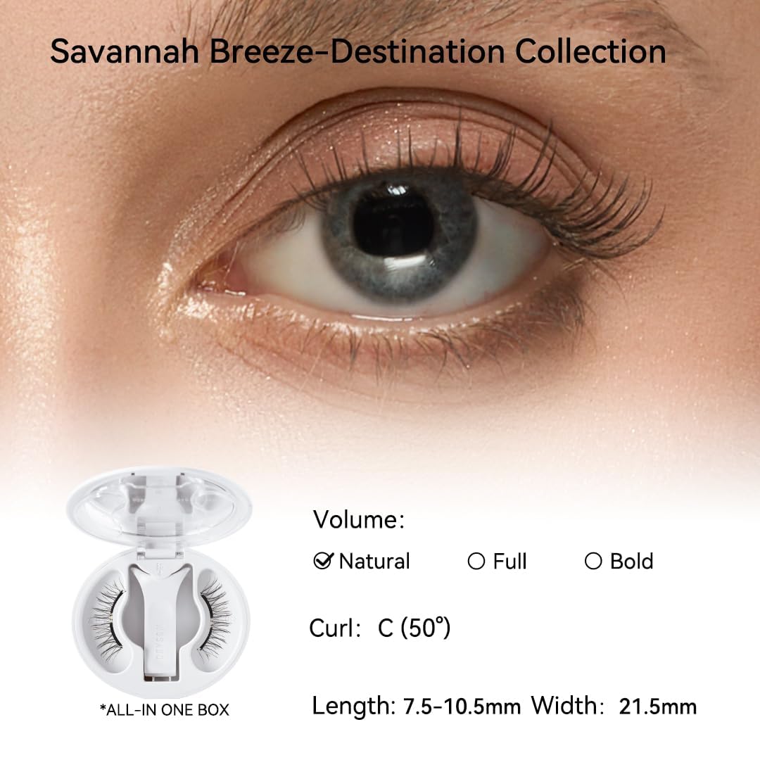 WOSADO Magnetic Eyelashes applicator and lashes side view