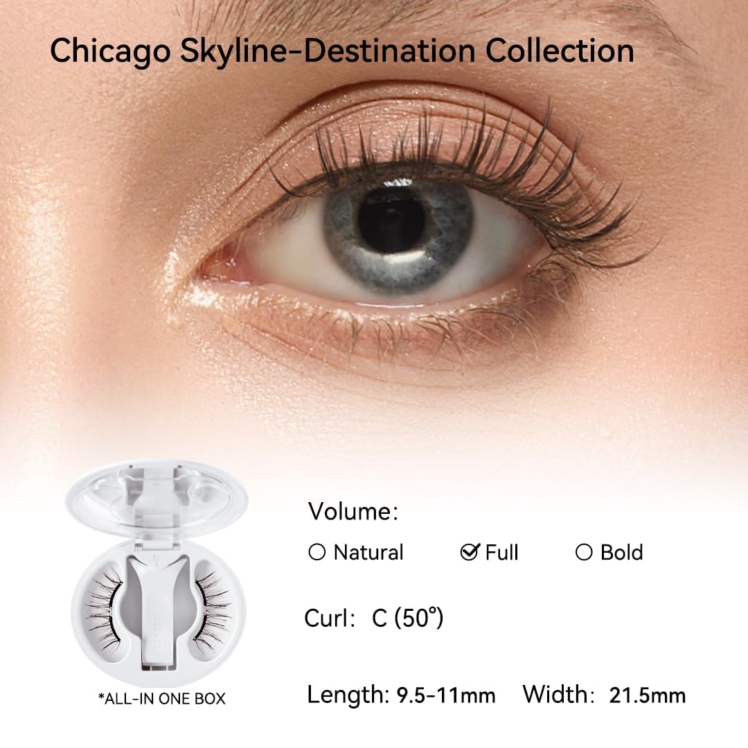WOSADO Magnetic Eyelashes Chicago Skyline side view