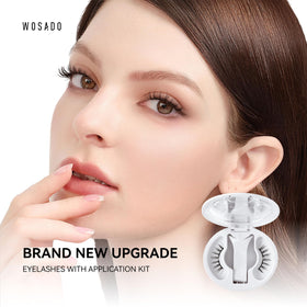 WOSADO magnetic eyelashes displayed with applicator tool