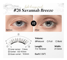 WOSADO Magnetic Eyelashes in natural light