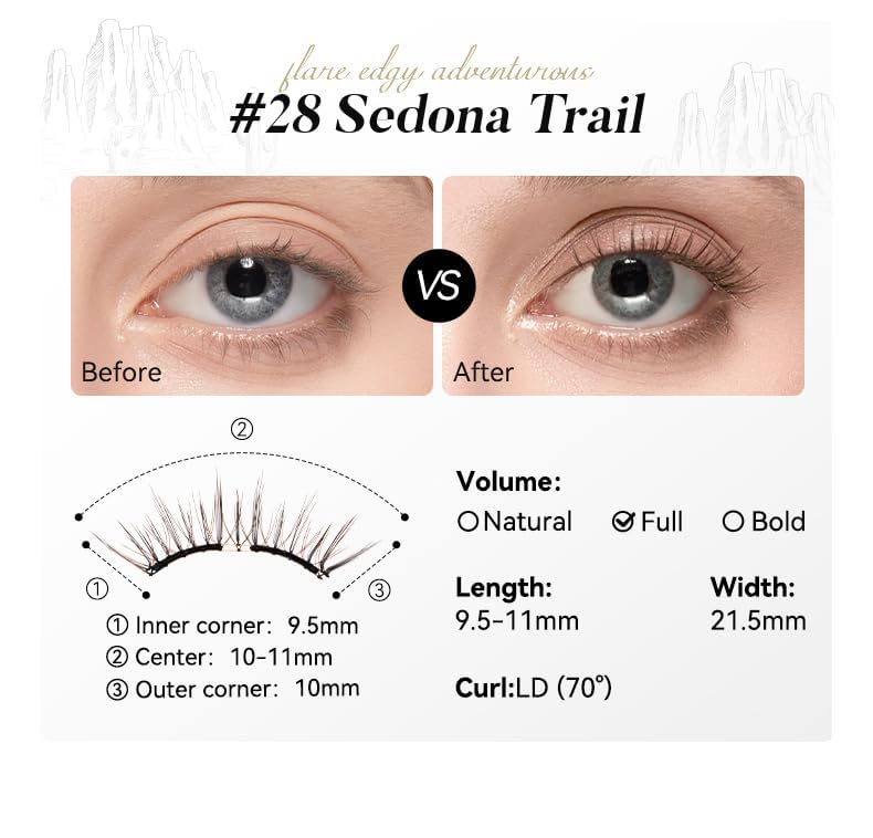 WOSADO Magnetic Eyelashes Kit V28 Sedona Trail packaging