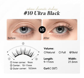 WOSADO Magnetic Eyelashes lightweight texture comparison