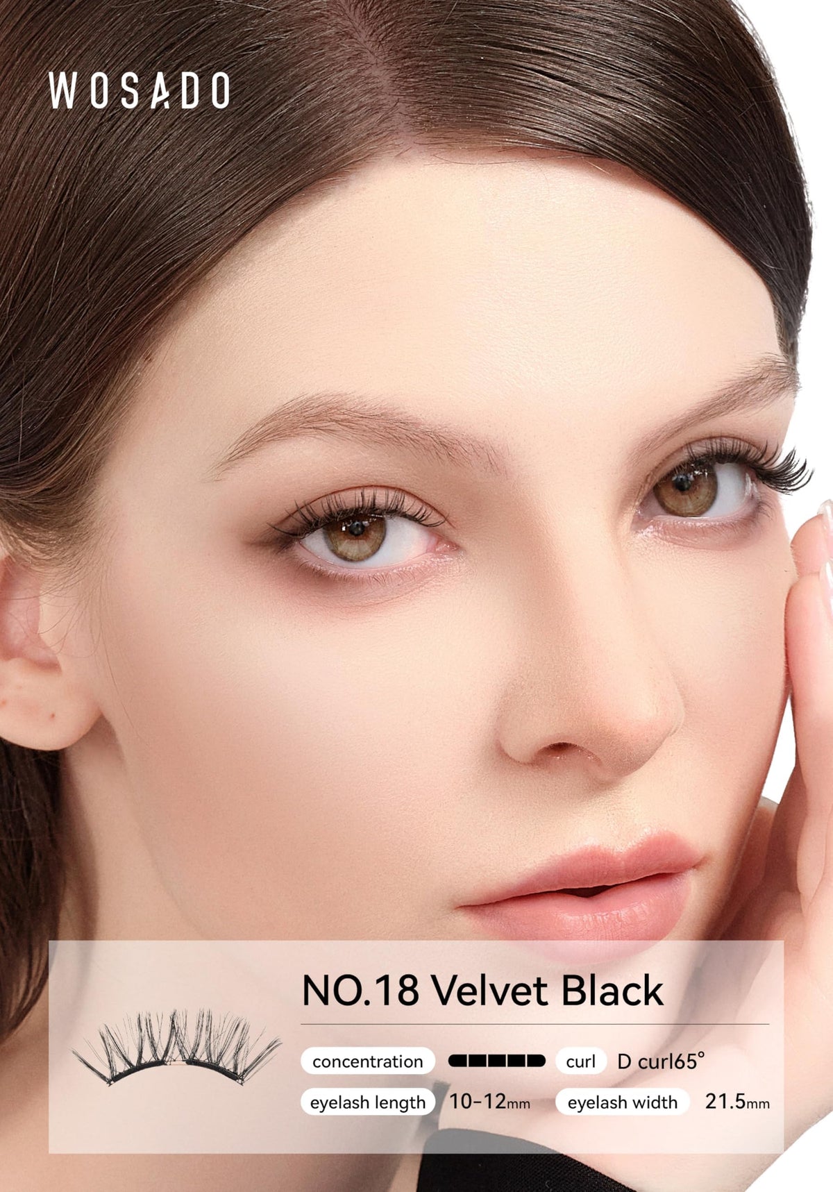 WOSADO Magnetic Eyelashes on model's eyes
