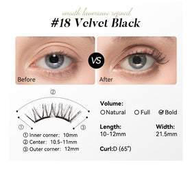 WOSADO Magnetic Eyelashes showing lightweight design