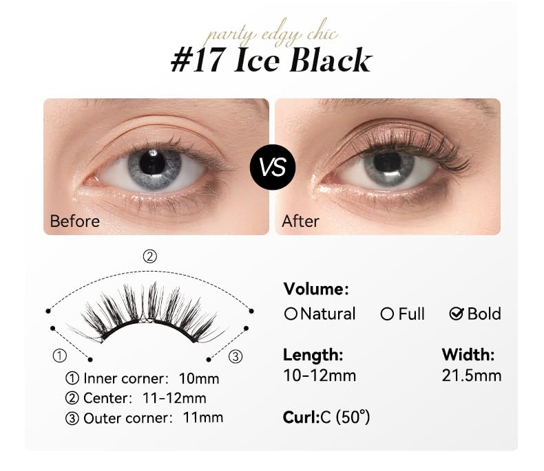 WOSADO Magnetic Eyelashes side view