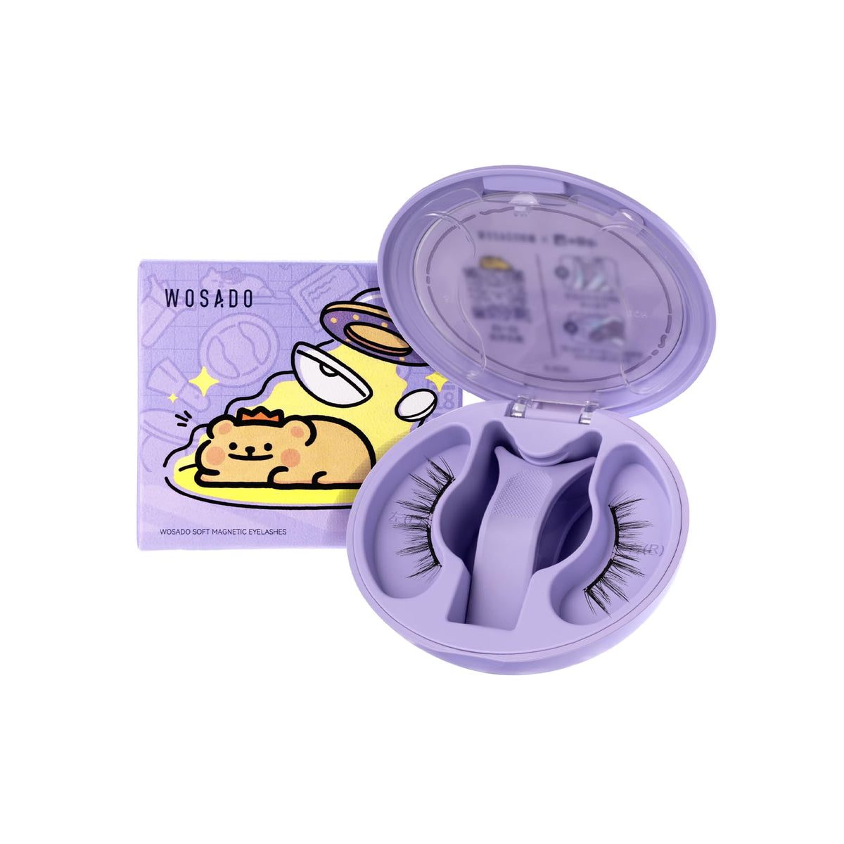 WOSADO Soft Magnetic Eyelashes Kit No.10 Ultra Black front view