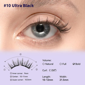 WOSADO Soft Magnetic Eyelashes Kit No.10 Ultra Black on model