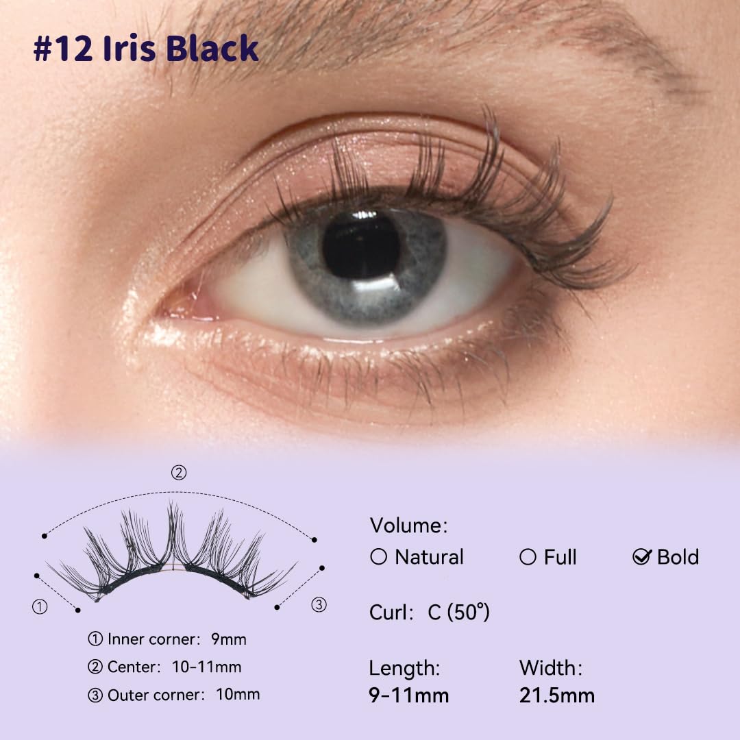 WOSADO Soft Magnetic Eyelashes Kit No.12 with user guide