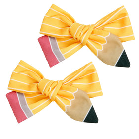 WOVOWOVO Back to School Pencil Hair Clips front view in yellow
