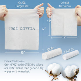 WOWOTEX 100% Cotton Disposable Face Towel front view