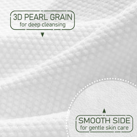 WOWOTEX Bamboo Rayon Disposable Face Towels in a bathroom setting