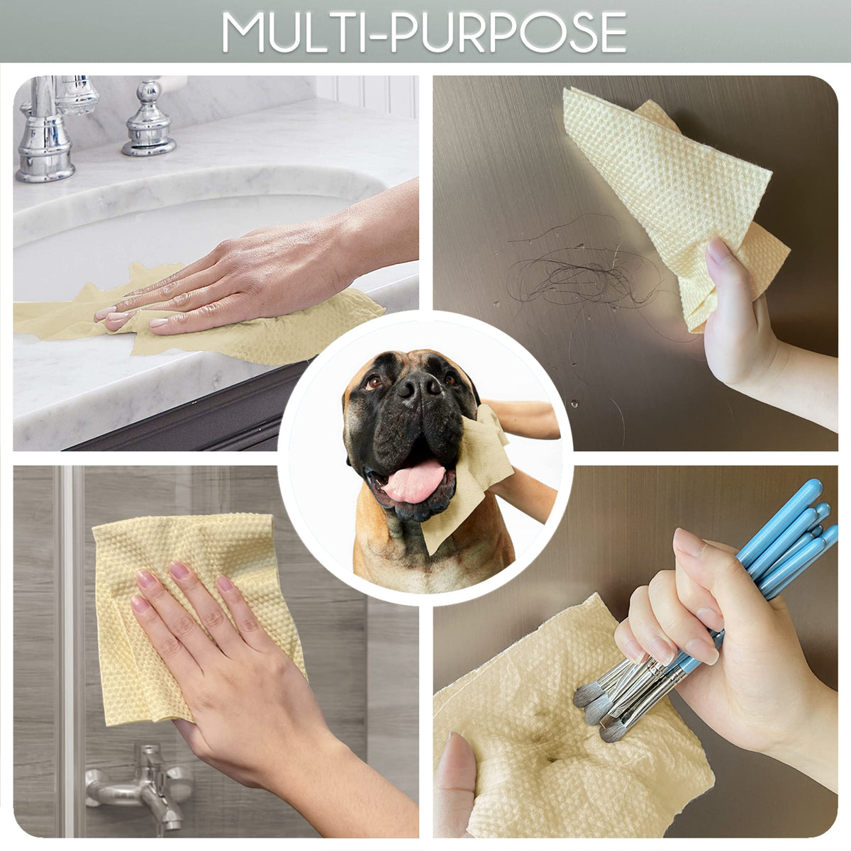 WOWOTEX Bamboo Rayon Disposable Face Towels in outdoor setting
