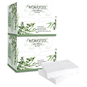 WOWOTEX Disposable Face Towels 120 count packaging front view