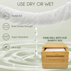 WOWOTEX Disposable Face Towels displayed in use for cleansing