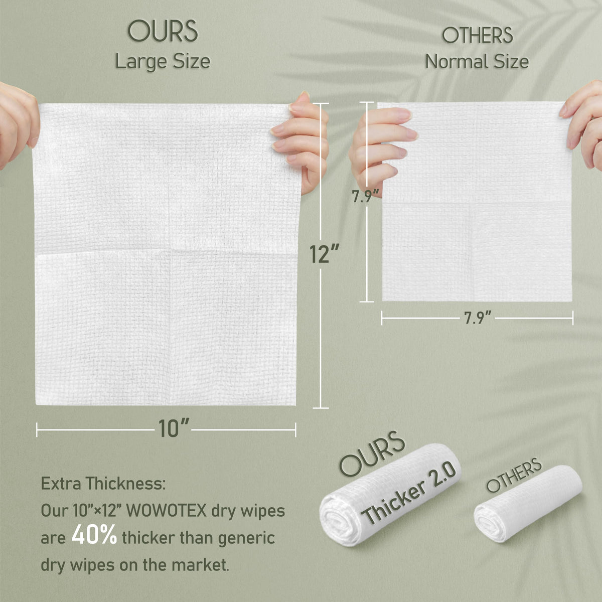 WOWOTEX Disposable Face Towels packaging details