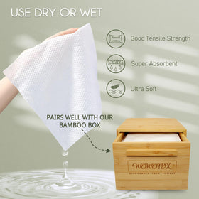 WOWOTEX face towel in use for makeup removal