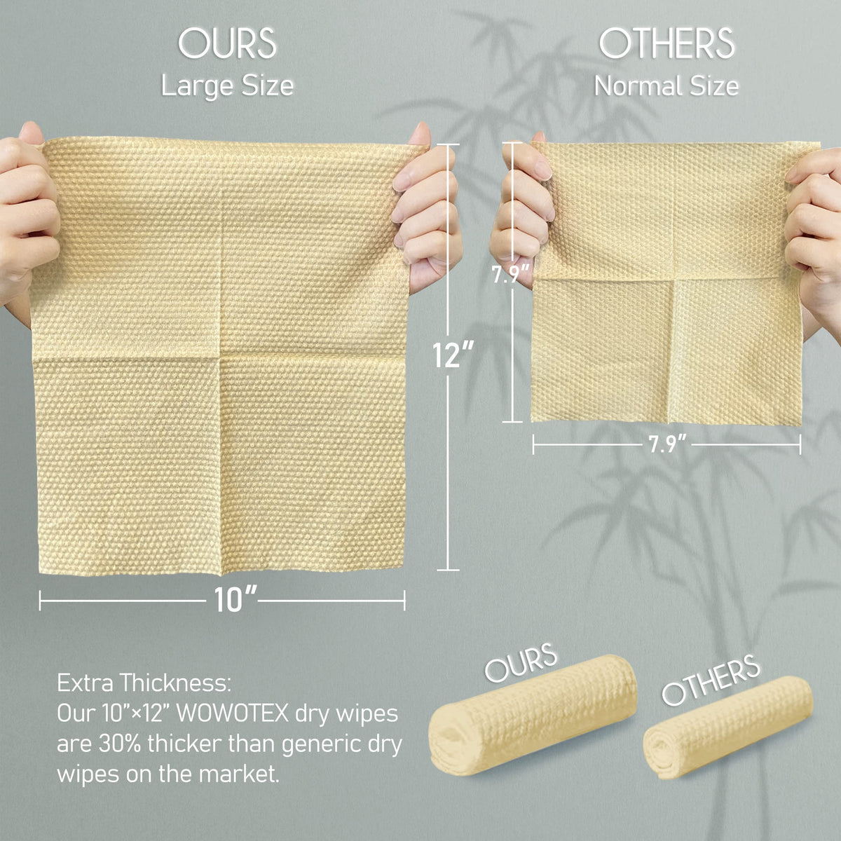 WOWOTEX face towel showing texture and size