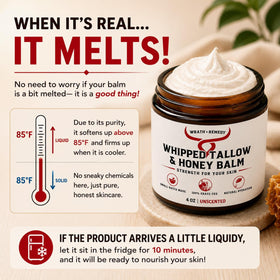 Wrath & Remedy Organic Beef Tallow Whipped Honey Balm application on skin