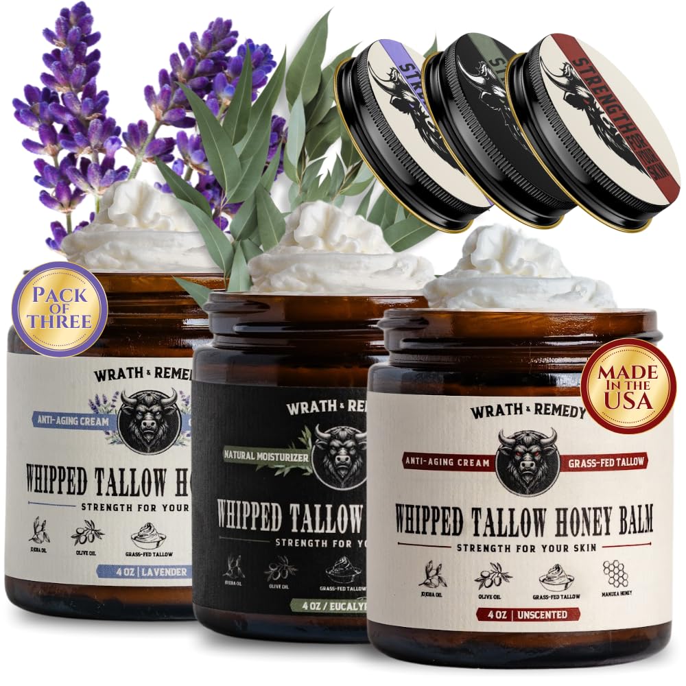 Wrath & Remedy Organic Beef Tallow Whipped Honey Balm front view
