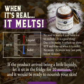 Wrath & Remedy Organic Beef Tallow Whipped Honey Balm with lavender flowers