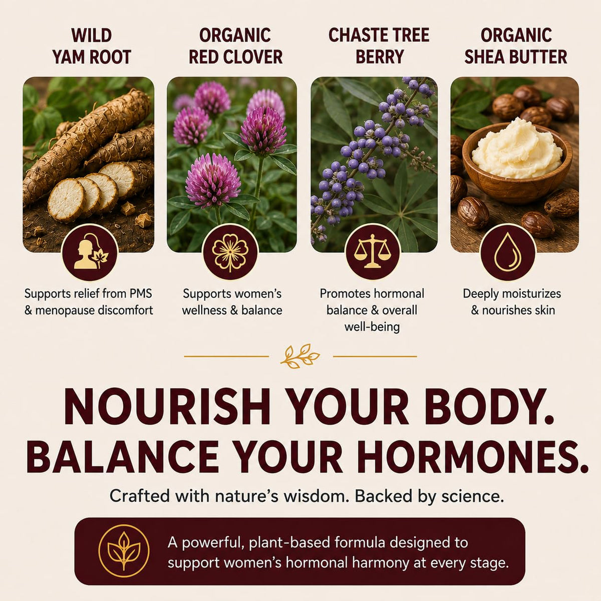 Wrath & Remedy Wild Yam Cream ingredients list
