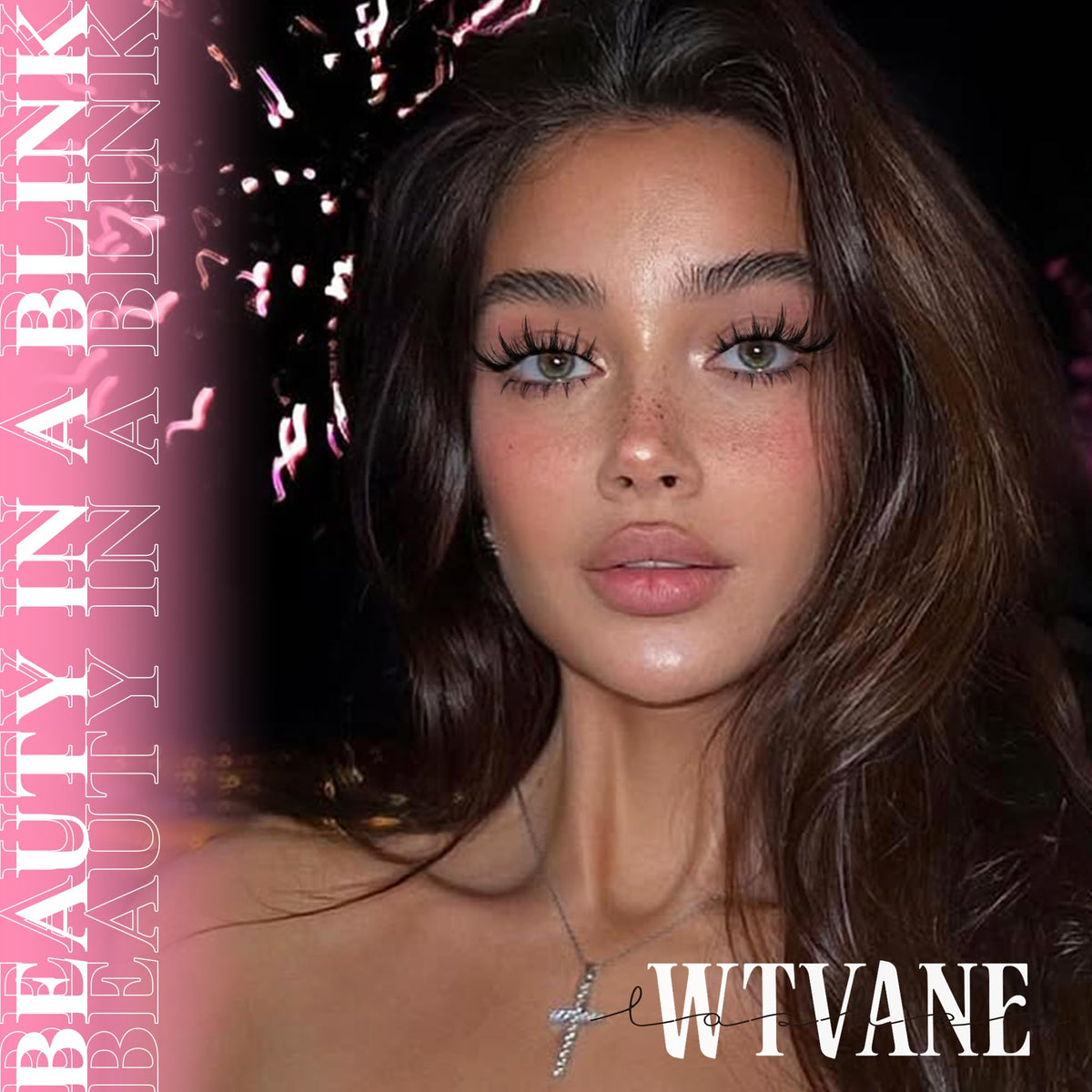 wtvane Anime Lash Clusters Kit with tweezers