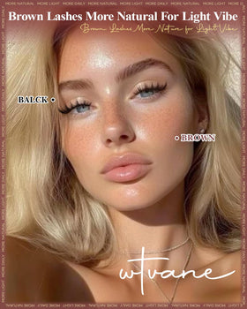 wtvane Brown Lash Clusters with thin band detail