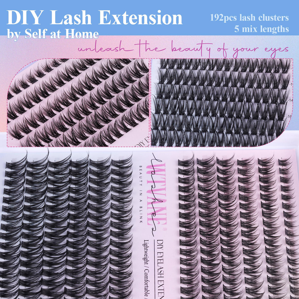 Wtvane Fairy Lash Clusters Kit contents overview