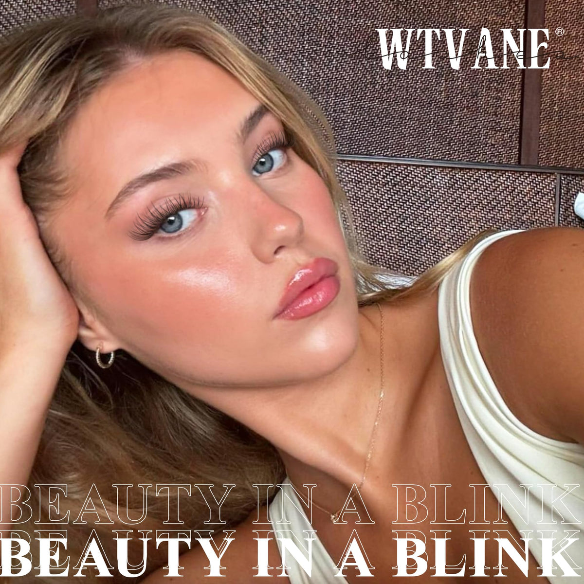 Wtvane lash clusters displayed on a makeup table