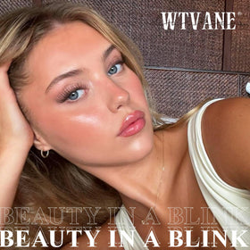 Wtvane lash clusters displayed on a makeup table