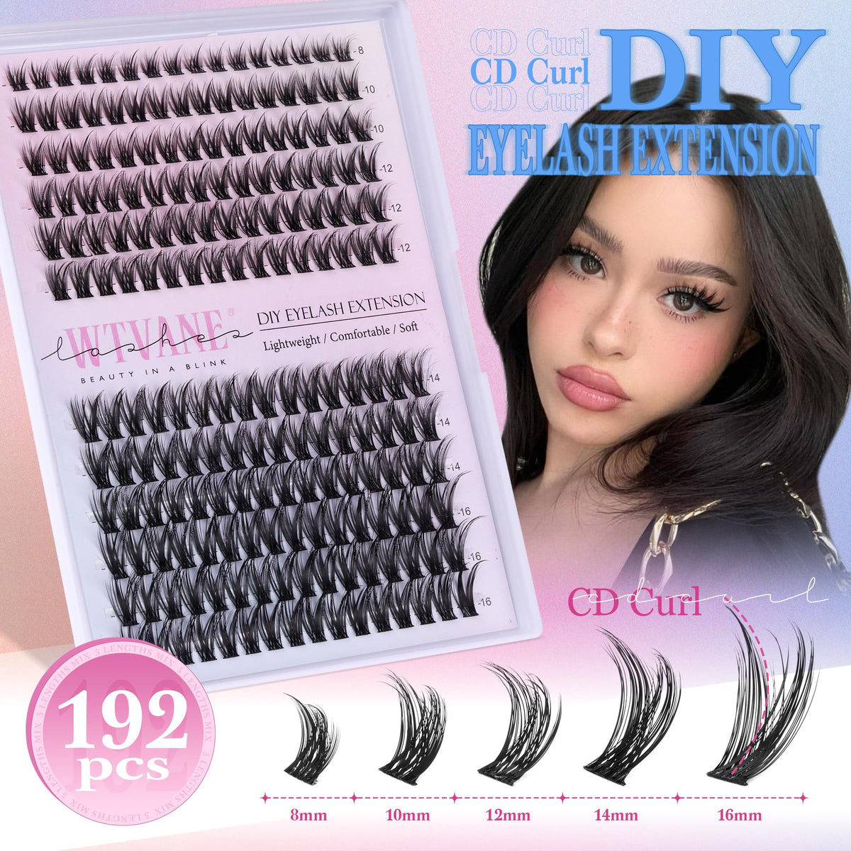 Wtvane lash tweezers included in the Fairy Lash Clusters Kit