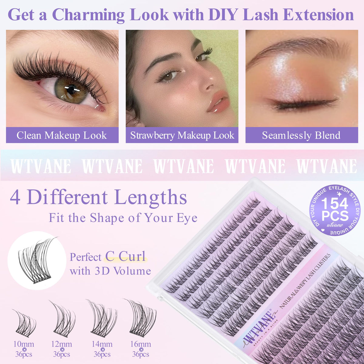 Wtvane lash tweezers included in the kit