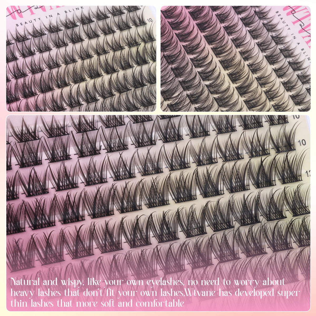 Wtvane precision tweezers included in the lash clusters kit