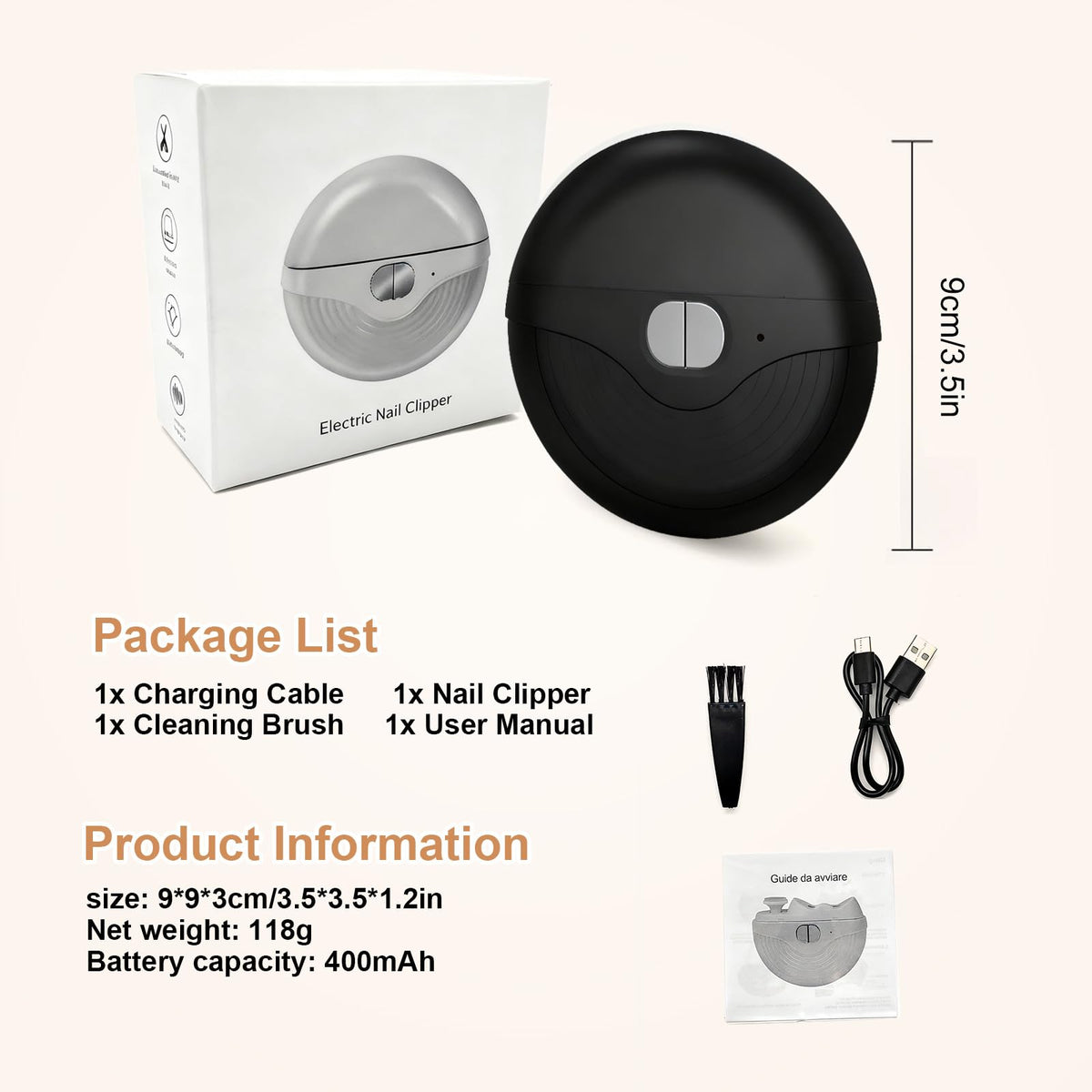 Wudmew Electric Nail Clipper demonstrating high power setting