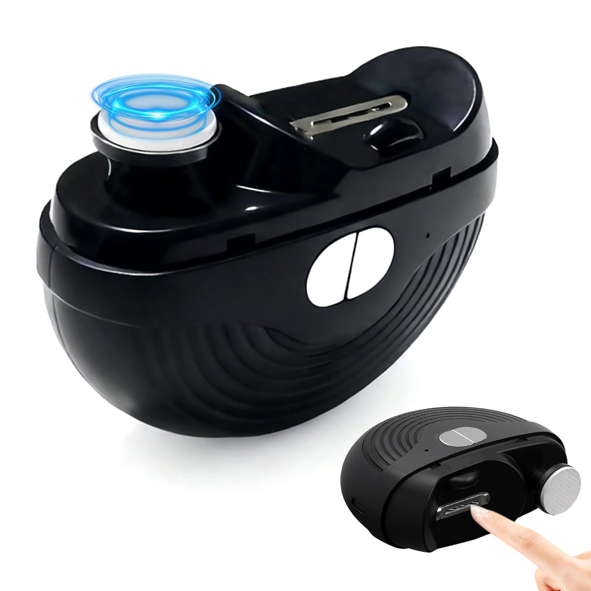Wudmew Electric Nail Clipper front view with LED light