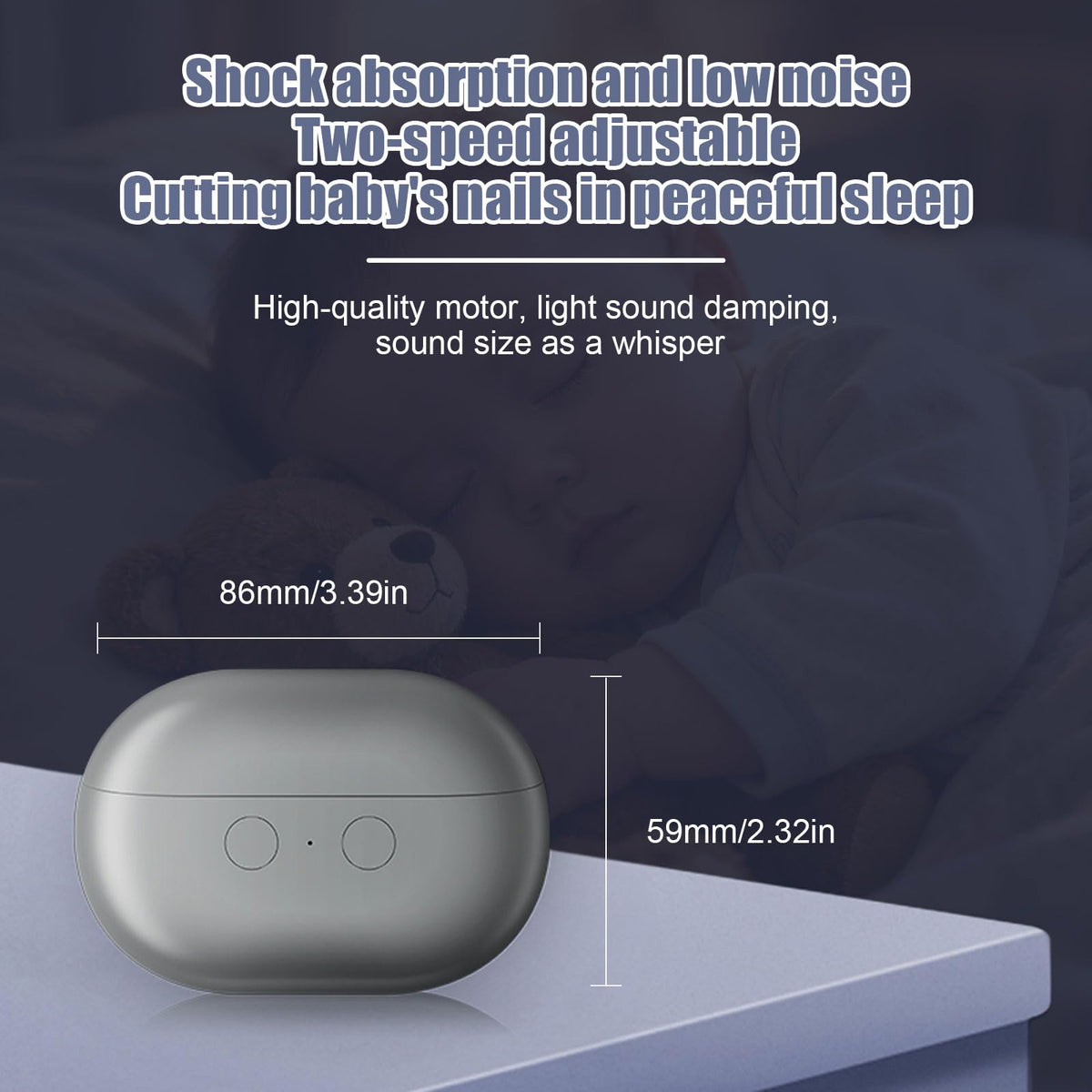 Wudmew Electric Nail Clippers compact design for portability