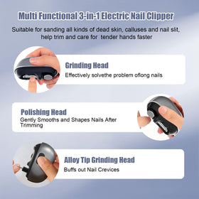 Wudmew Electric Nail Clippers side view showing ergonomic design