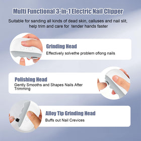 Wudmew Electric Nail Clippers side view showing ergonomic design