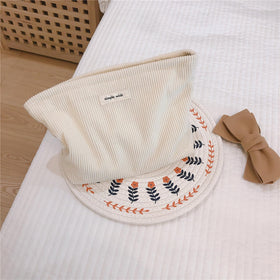 Wudygirl Makeup Bag side view displaying corduroy texture