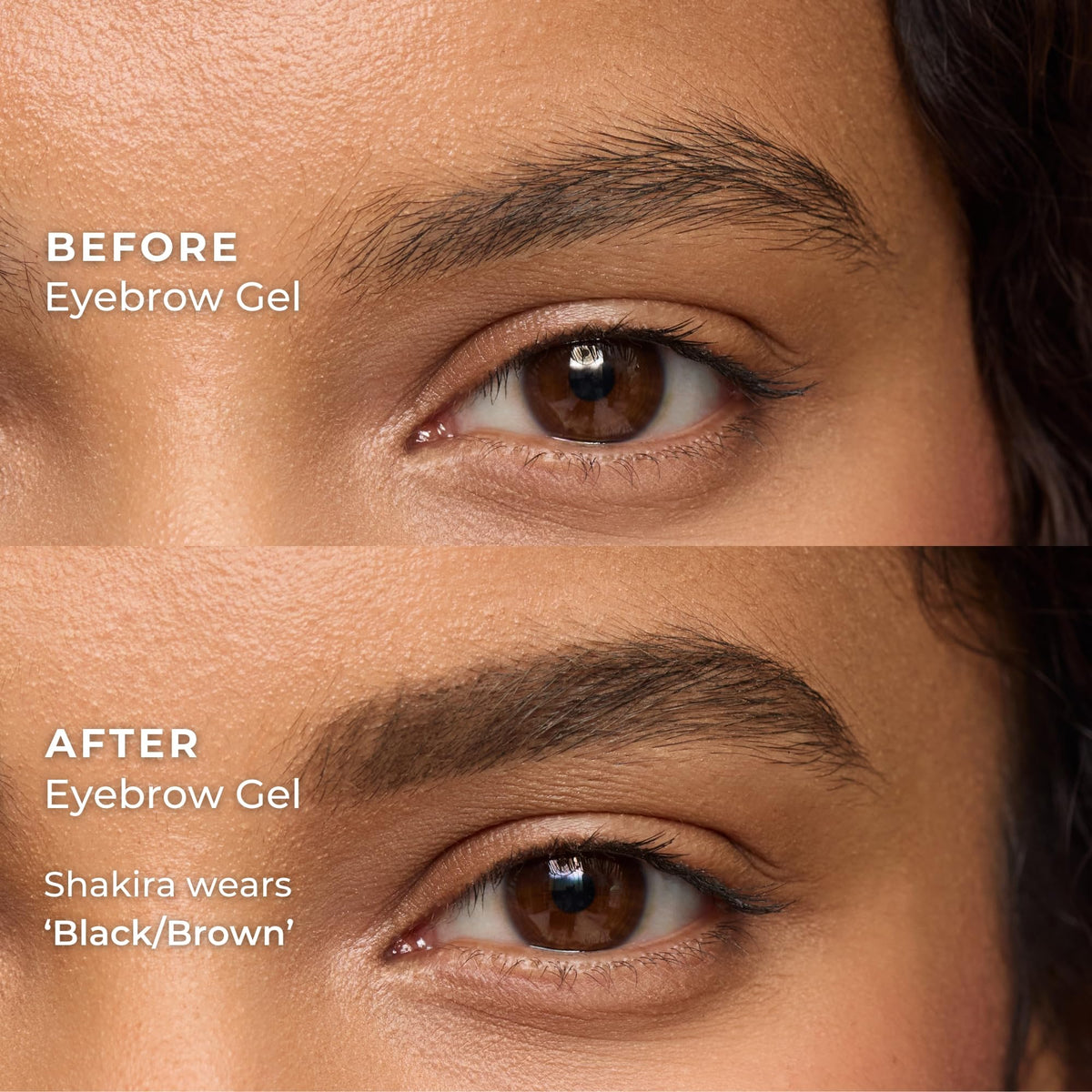 WUNDERBROW Eyebrow Gel Black/Brown angled brush and spoolie