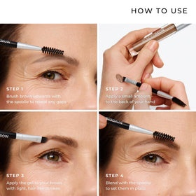 WUNDERBROW Eyebrow Gel Jet Black on model's brows