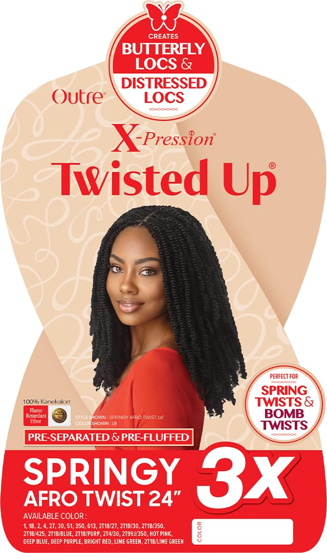 x-pression Twisted Up 24-inch Springy Afro Twist packaging