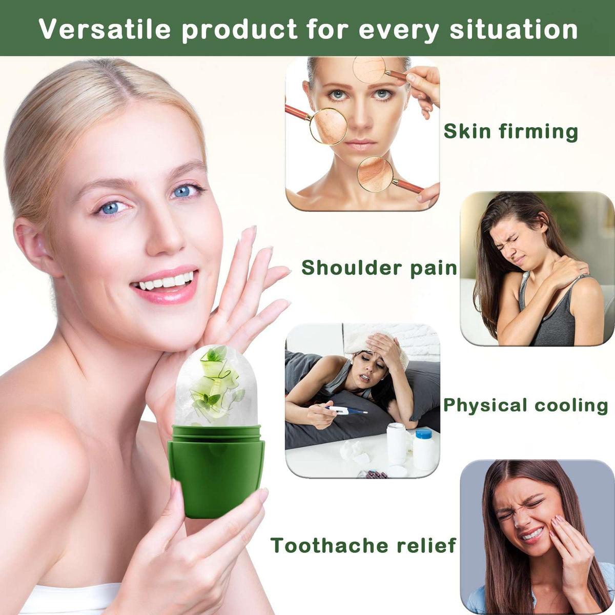XHJRI Ice Face Roller in lifestyle setting