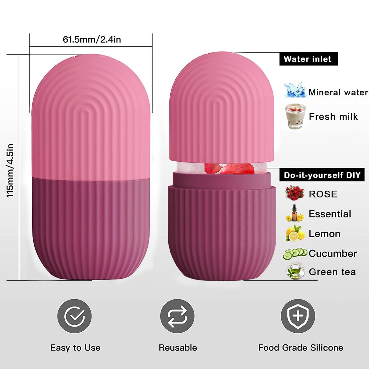 XHJRI Ice Face Roller Massager in a skincare routine setup