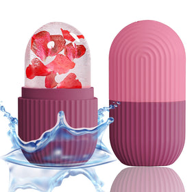XHJRI Ice Face Roller Massager in rose colour front view