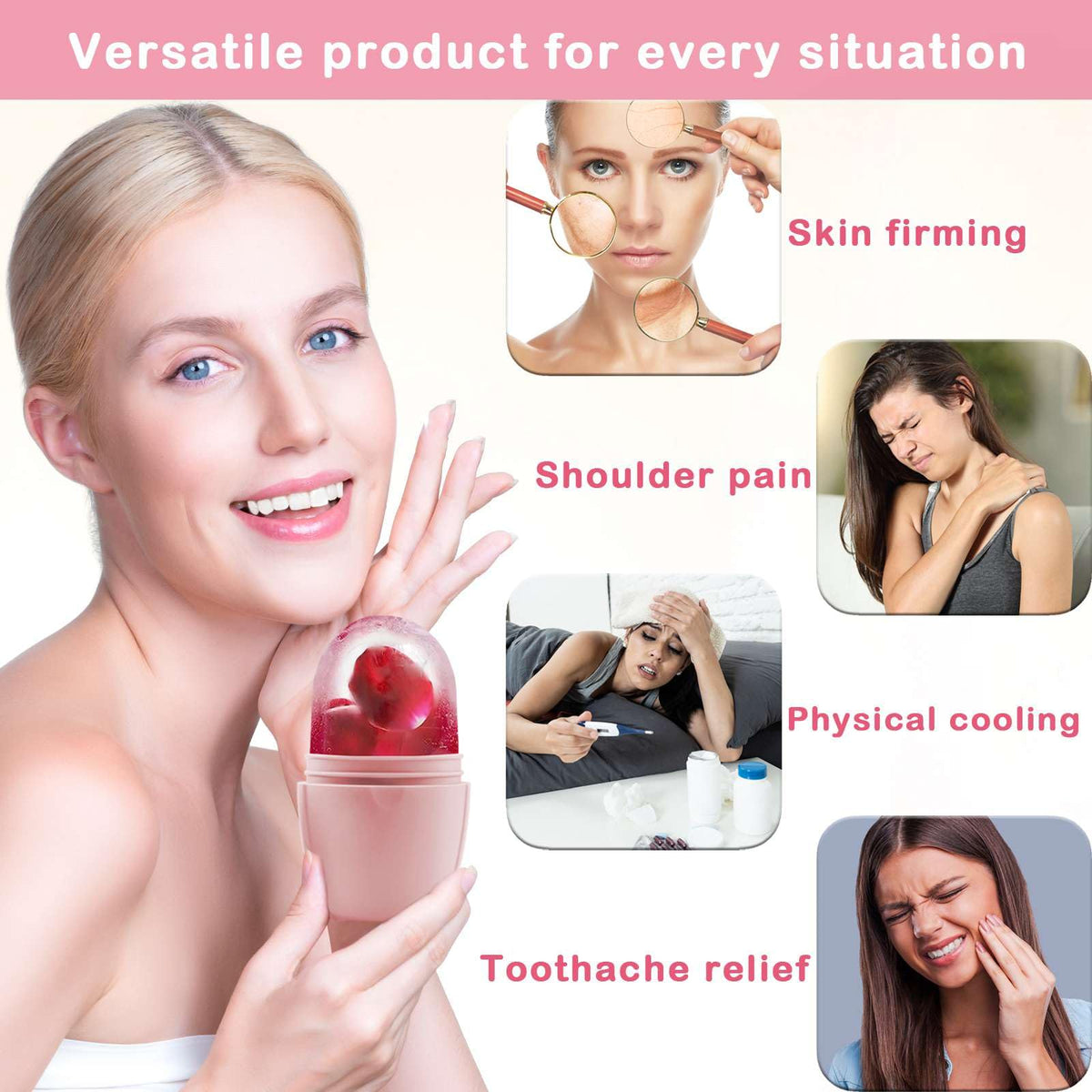 XHJRI Ice Face Roller Massager packaging