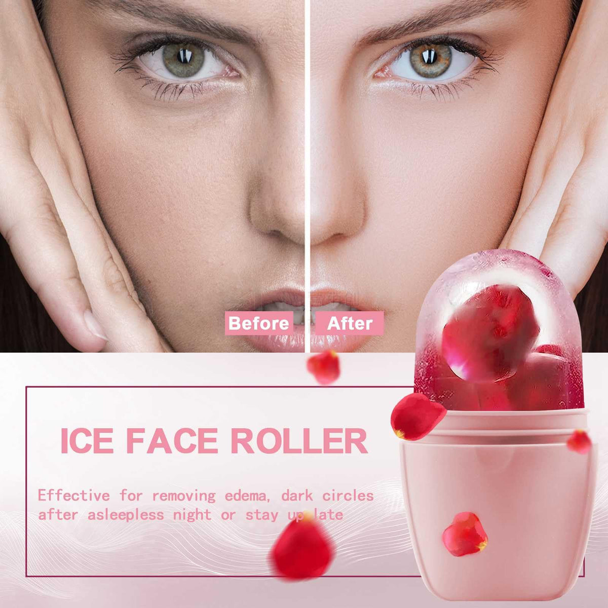 XHJRI Ice Face Roller Massager silicone mold with ice cube