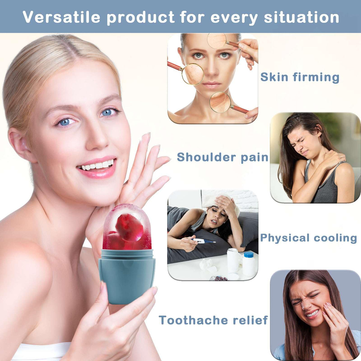 XHJRI Ice Face Roller packaging display
