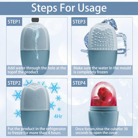 XHJRI Ice Face Roller with cucumber water preparation